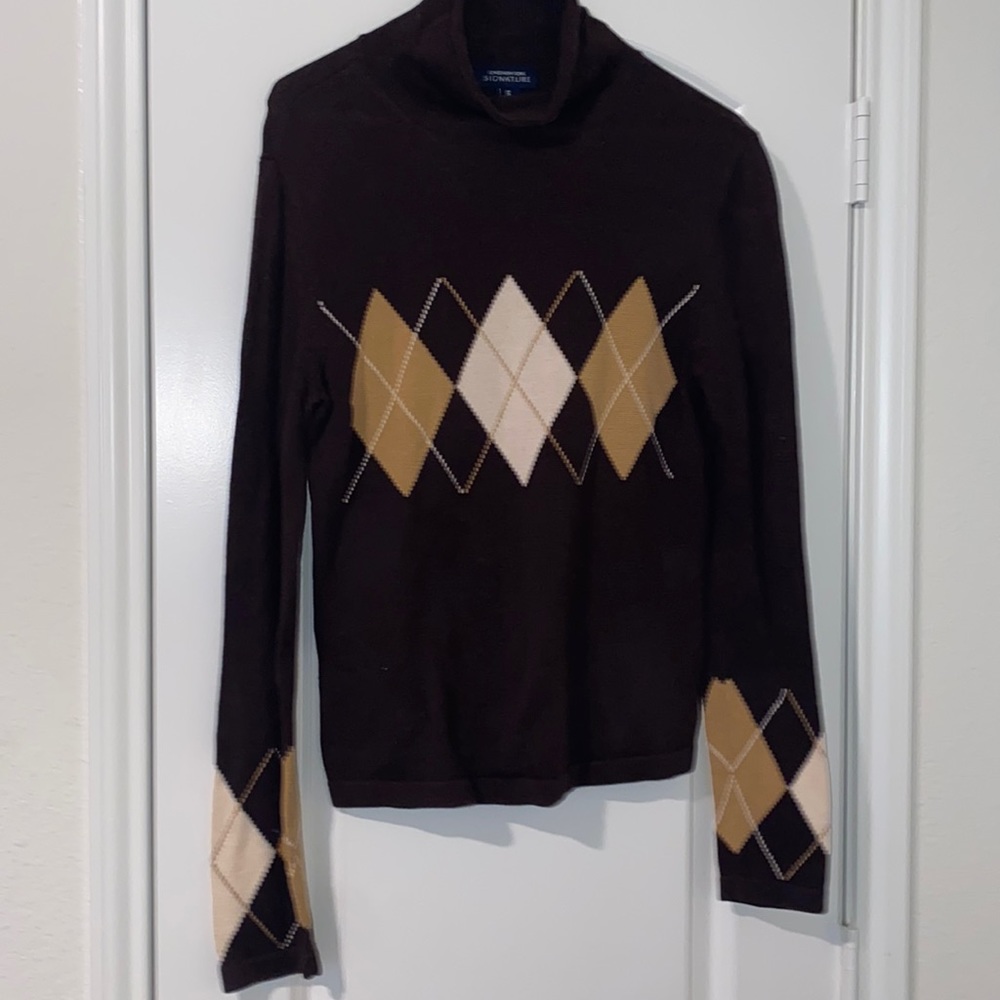 JONES New York Signature Brown Woman’s Sweater Sz S